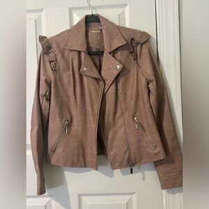 Pink faux leather jacket